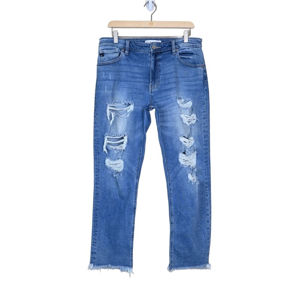 KanCan for Maurices Womens 28 High Rise Ripped Cropped Jeans